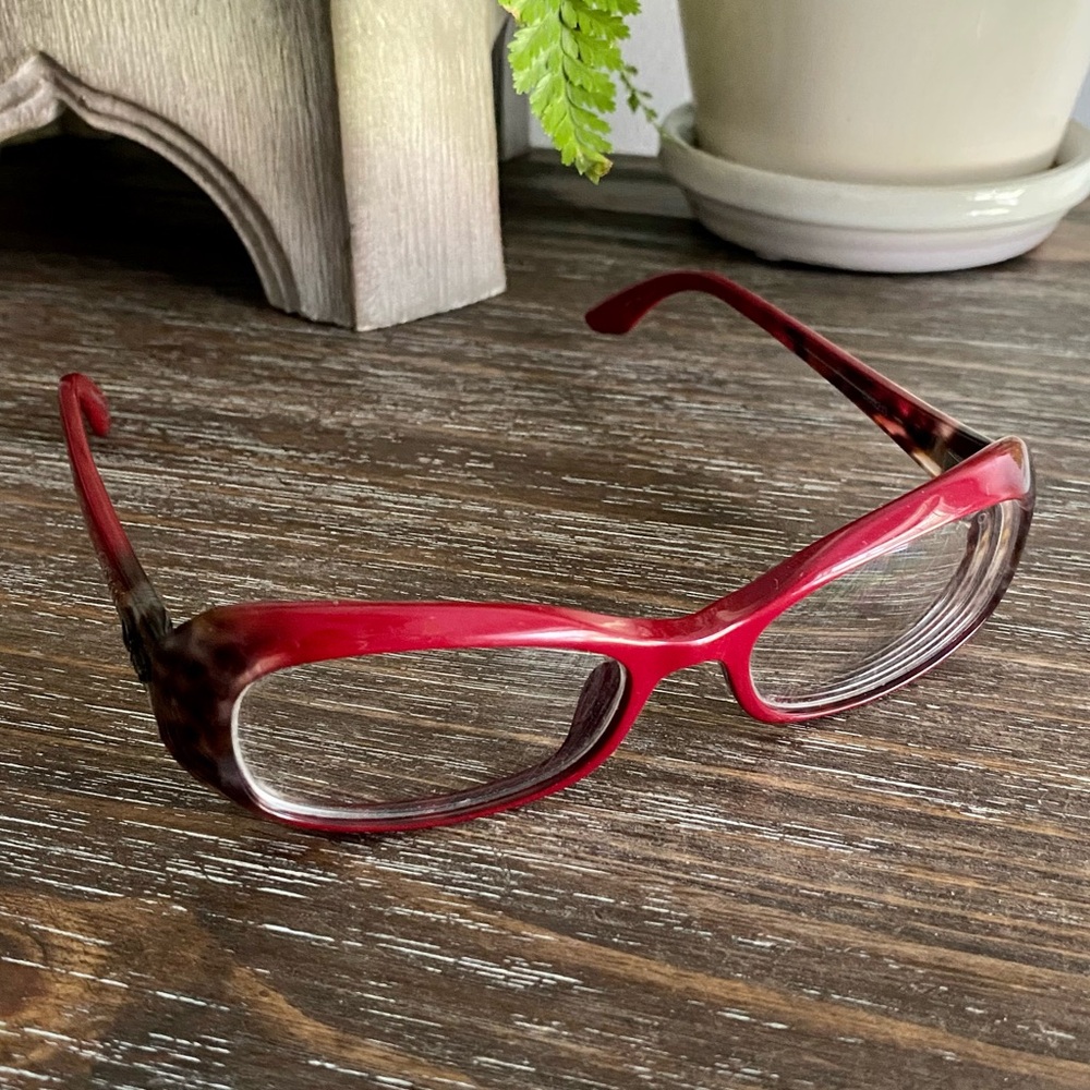 Dior Women's Red and Brown Glasses